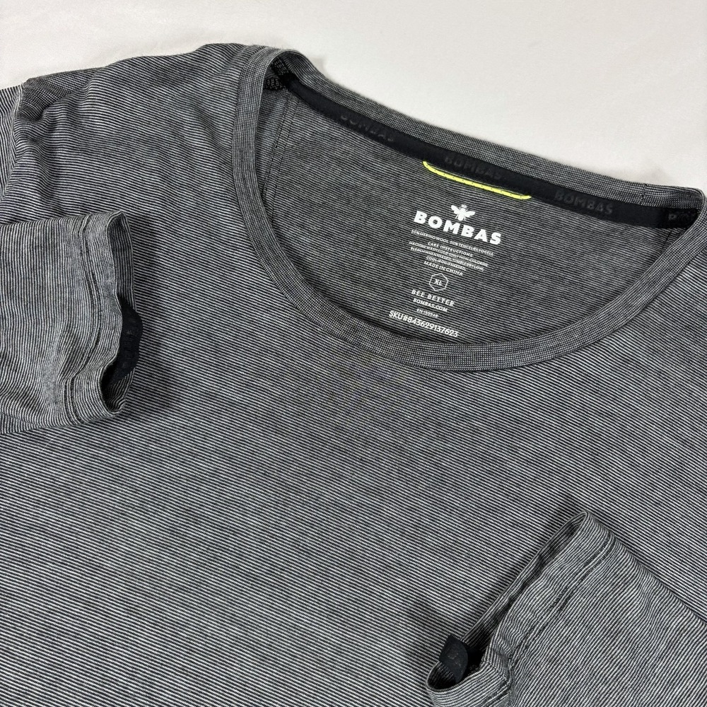 Bombas Merino Wool Blend Shirt Mens XL (fits Small) Gray Long Sleeve Base Layer